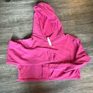 Pink “All Yours” Lululemon cropped Hoodie